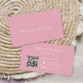 フレッシュヴィンテージピンクQRコーフェミニンド 名刺