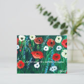 フレッシュ感のある花畑アクリル ポストカード (スタンド正面)