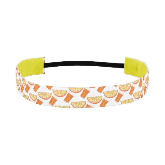 フレッシュ搾りOJオレンジジュース柑橘系フルーツスライス アスレチックヘッドバンド (正面)