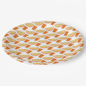 フレッシュ搾りOJオレンジジュース柑橘系フルーツスライス ペーパープレート (アングル)