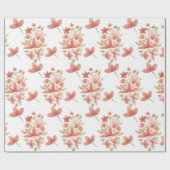 フレッシュ春ガーデンウォーターカラーハンド絵を描 ラッピングペーパー (フラット)
