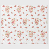 フレッシュ春ガーデンウォーターカラーハンド絵を描 ラッピングペーパー (フラット)