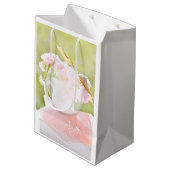 フレッシュ春フラワーブーケ結婚ーズ ミディアムペーパーバッグ (裏面アングル)