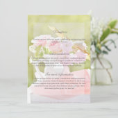 フレッシュ春フラワーブーケ結婚ーズ 招待状 (スタンド正面)