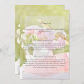 フレッシュ春フラワーブーケ結婚ーズ 招待状 (正面/裏面)