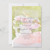 フレッシュ春フラワーブーケ結婚ーズ 招待状 (正面)