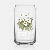 フレッシュ春ブーケアート – '春は空中にある' ガラス缶 (裏面)