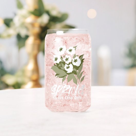 フレッシュ春ブーケアート – '春は空中にある' ガラス缶 (インサイチュ (ウェディング))