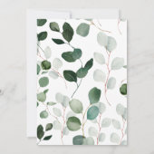 フレッシュ春植物花束結婚式招待状 招待状 (裏面)