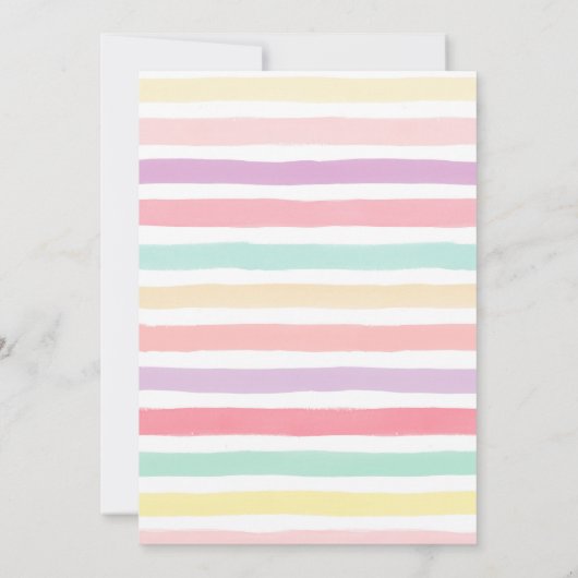 フレッシュ春2歳の誕生日パーティー招待少女 招待状 (裏面)