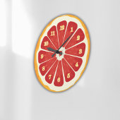 フレッシュ柑橘類スライス丸い壁時計：キッチンデコ ラージ壁時計