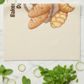 フレッシュ焼いたデイリーパンと転がベーカリー、ベーキング キッチンタオル (折り畳み)