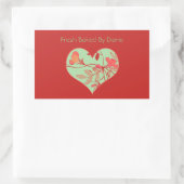 フレッシュ焼いたバレンタインデステッカー 長方形シール (バッグ)