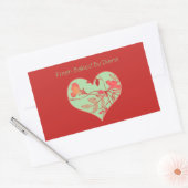 フレッシュ焼いたバレンタインデステッカー 長方形シール (封筒)