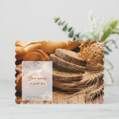 フレッシュ焼いたパンとカスタム文字 招待状 (スタンド正面)