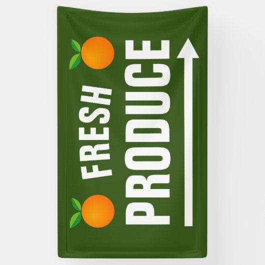 フレッシュ生産カスタムファーマーズマーケット看板バナー 横断幕 (縦)