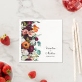 フレッシュ秋フローラ素朴エレガントな結婚式 スタンダードカクテルナプキン (インサイチュ)