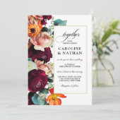 フレッシュ秋ロマンチック結婚フローラ 招待状 (スタンド正面)
