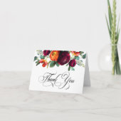 フレッシュ秋素朴フローラ折り畳みサンキューカード サンキューカード (正面)