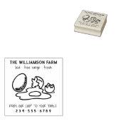 フレッシュ素朴エッグファミリーファーム卵モダンカートン ラバースタンプ (押印)