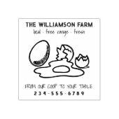 フレッシュ素朴エッグファミリーファーム卵モダンカートン ラバースタンプ (インプリント)