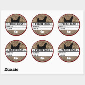 フレッシュ素朴チキンエッグスウエスタンレッドファームカスタム ラウンドシール (シート)