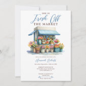フレッシュ素朴・オフ・マーケットブライダルシャワー花房 招待状 (正面)
