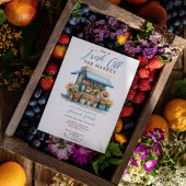 フレッシュ素朴・オフ・マーケットブライダルシャワー花房 招待状