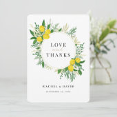 フレッシュ結婚レモンの愛と感謝していカード サンキューカード (スタンド正面)