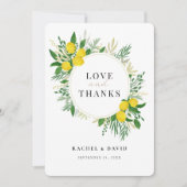 フレッシュ結婚レモンの愛と感謝していカード サンキューカード (正面)