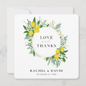 フレッシュ結婚レモンの愛と感謝していカード サンキューカード (正面)