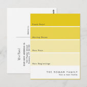 フレッシュ絵を描チップ移動案内（黄色） ポストカード (正面/裏面)