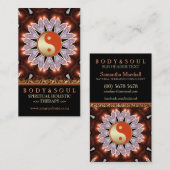 フレッシュ自然ヒーリングYinYang Yoga名刺 名刺 (正面/裏面)