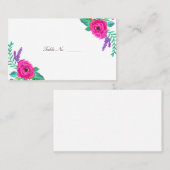 フレッシュ花模様ゲストテーブルエスコートカード プレイスカード (正面/裏面)