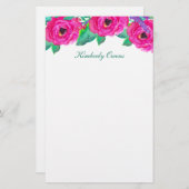 フレッシュ花模様パーソナライズされた文房具紙 便箋 (正面/裏面)