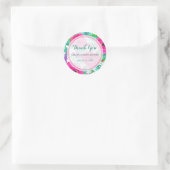 フレッシュ花模様ベビーシャワーお気に入りシール ラウンドシール (バッグ)