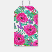 フレッシュ花模様結婚式の引き出物ギフトラベル ギフトタグ (裏面)