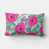 フレッシュ花模様装飾腰枕 ランバークッション (裏面)