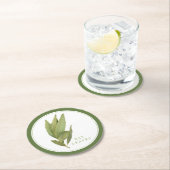 フレッシュ葉ベイ紙ラウンド文字コースター ラウンドペーパーコースター (インサイチュ)
