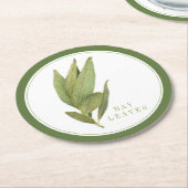 フレッシュ葉ベイ紙ラウンド文字コースター ラウンドペーパーコースター (アングル)