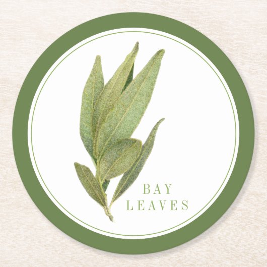 フレッシュ葉ベイ紙ラウンド文字コースター ラウンドペーパーコースター (正面)