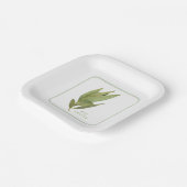フレッシュ葉ベイ紙7"スクエアプレート ペーパープレート (傾斜あり)