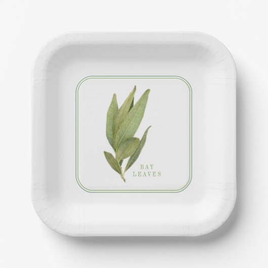 フレッシュ葉ベイ紙7"スクエアプレート ペーパープレート (正面)