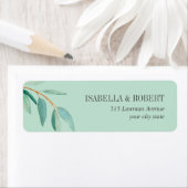 フレッシュ葉ユカリパーソナライズされたア結婚ア ラベル (インサイチュ)