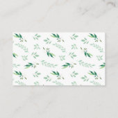 フレッシュ葉植物額シックなギフトレジストリ エンクロージャーカード (裏面)