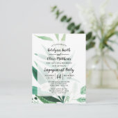 フレッシュ葉植物額入り婚約パーティ 招待状 (スタンド正面)