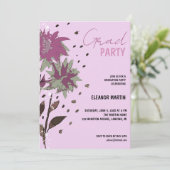 フレッシュ薄紫パープルワイルドフラワーズ招待状 招待状 (スタンド正面)