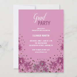 フレッシュ薄紫パープルワイルドフラワーズ招待状 招待状