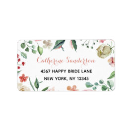 フレッシュ赤面ピンク開花結婚ズ差出人住所 ラベル