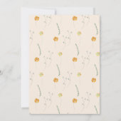 フレッシュ赤面ワイルドフラワーズ招待状 招待状 (裏面)